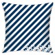 Fun Life Art Housse de Coussin en Tissu à Rayures Bleu Marine en Tissu 18"X18 Schéma Taie d'oreiller carré Coussin pour canapé décoratif - B07SC6L5K5